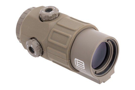 EOTECH G45 5x Magnifier in Tan with QD STS Mount is water-resistant and fog-resistant